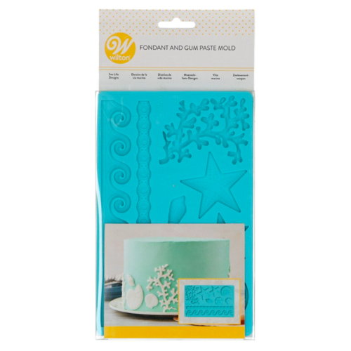 MOLDE SILICONA PARA FONDANT WILTON - VIDA MARINA