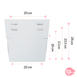 CAJA PARA TARTA 4 ALTURAS AJUSTABLES - 20 CM