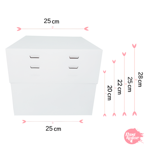 CAJA PARA TARTA 4 ALTURAS AJUSTABLES - 25 CM