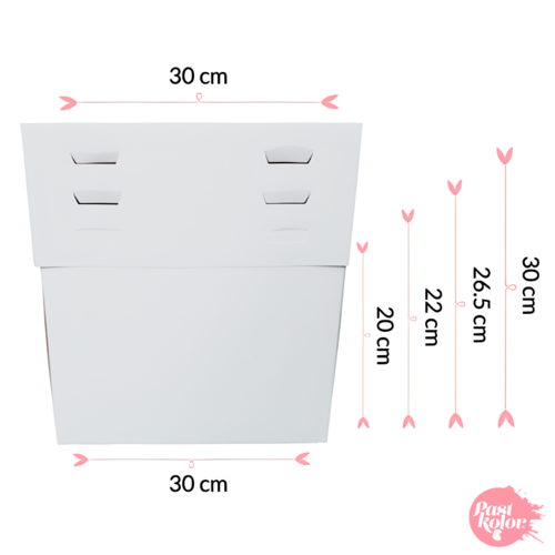 CAJA PARA TARTA 4 ALTURAS AJUSTABLES - 30 CM