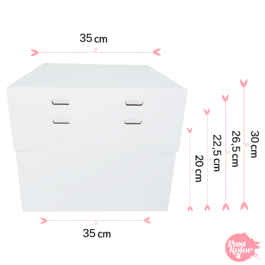 CAJA PARA TARTA 4 ALTURAS AJUSTABLES - 35 CM