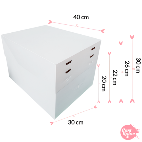 CAJA PARA TARTA 4 ALTURAS AJUSTABLES - 40 X 30 CM