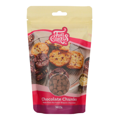 CHIPS DE CHOCOLATE CON LECHE FUNCAKES - "CHUNKS" 350 G