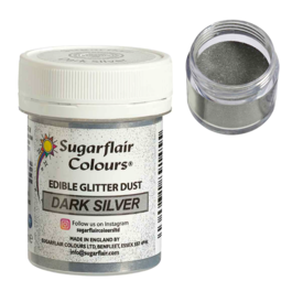 BRILLO COMESTIBLE SUGARFLAIR - DARK SILVER / PLATA OSCURO (10 G)