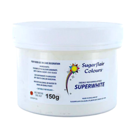 COLORANTE EN POLVO SUGARFLAIR - SUPERWHITE / BLANCO INTENSO 150 G