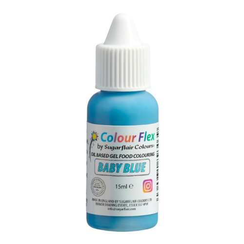 COLORANTE LIPOSOLUBLE "COLOURFLEX" SUGARFLAIR - BABY BLUE / AZUL BEBE (15 ML)