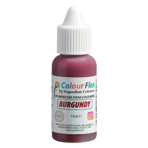 COLORANTE LIPOSOLUBLE "COLOURFLEX" SUGARFLAIR - BURGUNDY / BURDEOS (15 ML)