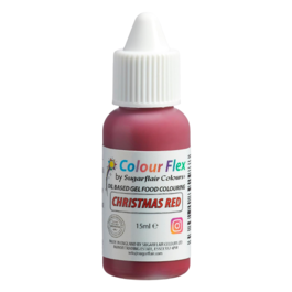 COLORANTE LIPOSOLUBLE "COLOURFLEX" SUGARFLAIR - CHRISTMAS RED / ROJO NAVIDAD (15 ML)