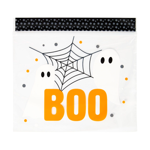 BOLSAS PARA DULCES (CIERRE ZIP) WILTON - "BOO!" (20 U)