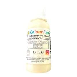 COLORANTE LIPOSOLUBLE "COLOURFLEX" SUGARFLAIR - PASTEL TONER WHITE / BLANCO (15 ML)