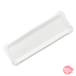 BANDEJA RECTANGULAR BLANCA PASTKOLOR - 38 X 12,5 CM