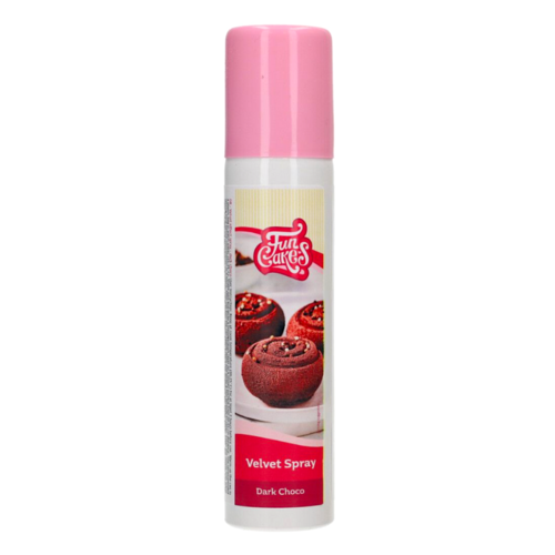 SPRAY "VELVET" EFECTO TERCIOPELO FUNCAKES - CHOCO OSCURO (100 ML)