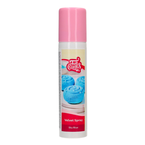 SPRAY "VELVET" EFECTO TERCIOPELO FUNCAKES - AZUL CIELO (100 ML)