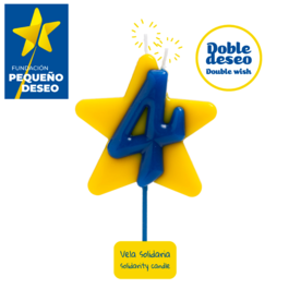 VELA SOLIDARIA "DOBLE DESEO" DEKORA - NUMERO 4