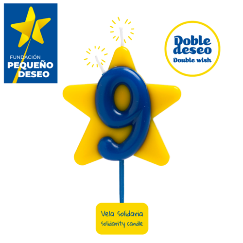 VELA SOLIDARIA "DOBLE DESEO" DEKORA - NUMERO 9