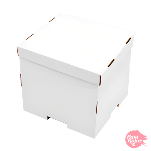 CAJA PARA TARTA REVERSIBLE (BLANCA Y KRAFT) - 28 X 30 CM