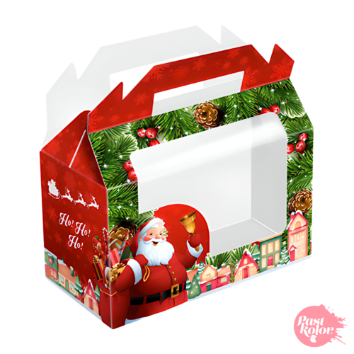 CAJA PICNIC CON ASA Y VENTANA - NAVIDAD