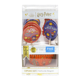 SET CAPSULAS CUPCAKE + TOPPERS PME - TROLL "HARRY POTTER"