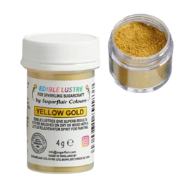 BRILLO COMESTIBLE SUGARFLAIR - YELLOW GOLD / AMARILLO ORO (4 G)