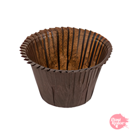 30 CAPSULAS MINI CUPCAKE RIZADAS - MARRONES