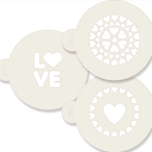 SET STENCIL PLANTILLA PARA DECORAR JEM - AMOR