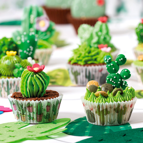 CAPSULAS CUPCAKES DECORA - CACTUS