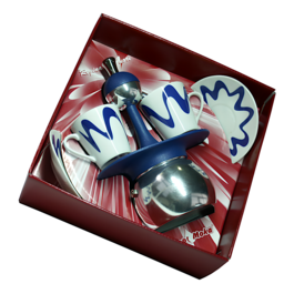 SET CAFETERA "PAPALINA" TOP MOKA - AZUL