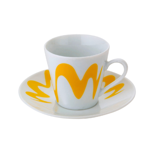 SET CAFETERA "MINI" TOP MOKA - AMARILLO (1 TAZA)