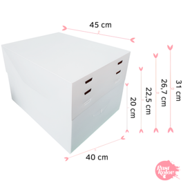 CAJA PARA TARTA 4 ALTURAS AJUSTABLES - 45 x 40 CM