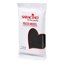 PASTA DE MODELAR SARACINO - NEGRA 1 KG