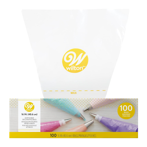 MANGAS PASTELERAS DESECHABLES WILTON - 40 CM (100 U)