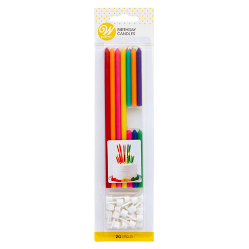 VELAS CUMPLEAOS WILTON - COLORES (LARGAS Y CORTAS)