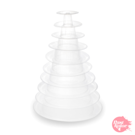 SOPORTE TRANSPARENTE PARA MACARONS - REDONDO (10 NIVELES)