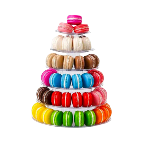 SOPORTE TRANSPARENTE PARA MACARONS - REDONDO (6 NIVELES)