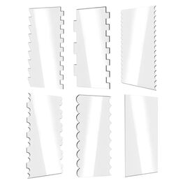 SET 6 ESPATULAS ACRILICAS - SCRAPERS ALISADORES DE CONTORNOS