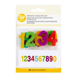 VELAS CUMPLEAÑOS WILTON - NUMEROS DE COLORES