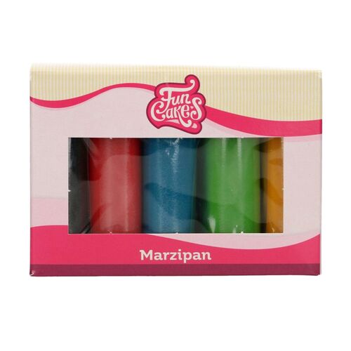 MULTIPACK MAZAPAN FUNCAKES - COLORES ESENCIALES (5 X 100 G)