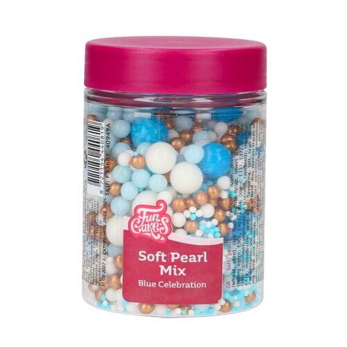 PERLAS DE AZUCAR BLANDAS FUNCAKES - MIX "BLUE CELEBRATION" (80 G)