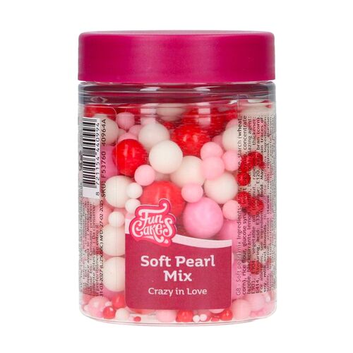 PERLAS DE AZUCAR BLANDAS FUNCAKES - MIX "CRAZY IN LOVE" (80 G)