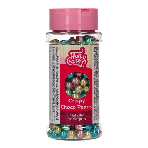 PERLAS DE CHOCOLATE CRUJIENTE FUNCAKES - COLORES METALIZADOS (60 G)