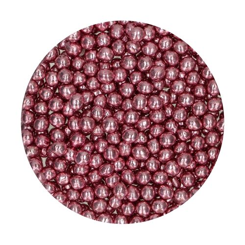 PERLAS DE CHOCOLATE CRUJIENTE FUNCAKES - ROSA METALIZADO (60 G)