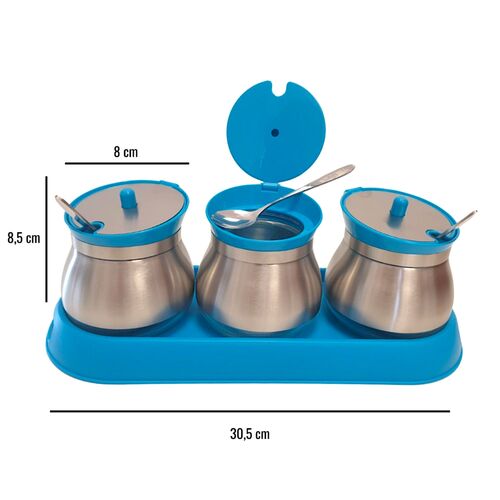 SET MENAJE DE COCINA PARA ALMACENAJE - AZUL