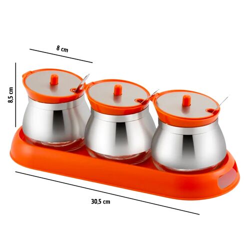 SET MENAJE DE COCINA PARA ALMACENAJE - NARANJA