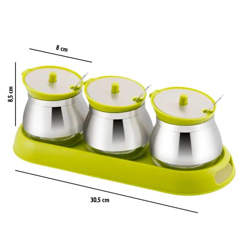 SET MENAJE DE COCINA PARA ALMACENAJE - VERDE