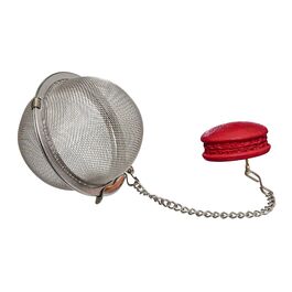 BOLA INFUSORA DE TE ACERO INOXIDABLE - MACARON ROJO