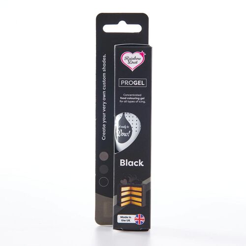 COLORANTE EN GEL "PROGEL" RAINBOW DUST - BLACK / NEGRO 25 G