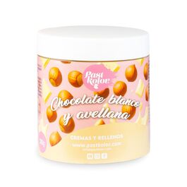 CREMA DE CHOCOLATE BLANCO Y AVELLANA PASTKOLOR - 300 G
