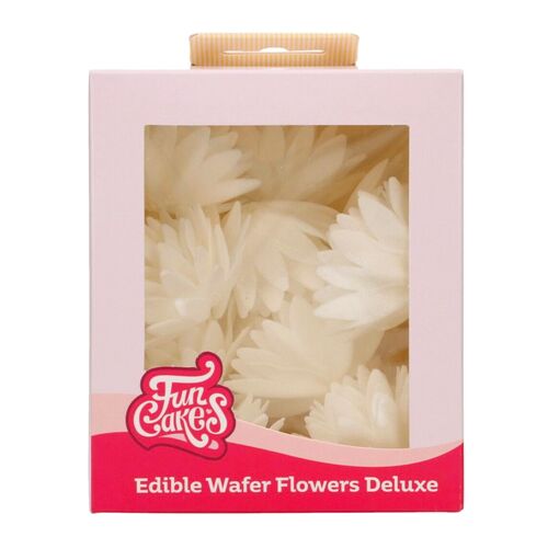 FLORES DE PAPEL COMESTIBLES FUNCAKES - ASTER BLANCA MEDIANA