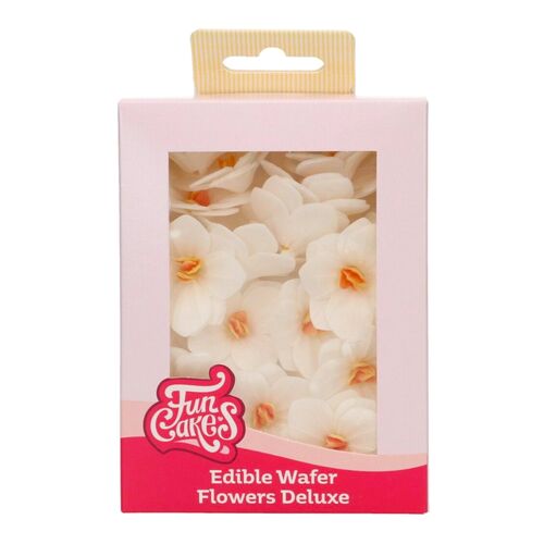 FLORES DE PAPEL COMESTIBLES FUNCAKES - HORTENSIA BLANCA PEQUEÑA