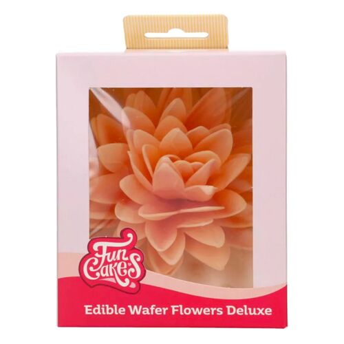 FLOR DE PAPEL COMESTIBLE FUNCAKES - PEONIA NARANJA GRANDE